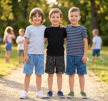 Spodenki chłopięce dekatyzowane